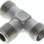 T-Schneidringverschraubung R 3/8"-12 L (M18x1,5), ohne Mutter & Schneidring, Stahl verzinkt