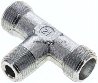 T-Schneidringverschraubung R 3/8"-12 S (M20x1,5), ohne Mutter & Schneidring, Stahl verzinkt