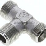 T-Schneidringverschraubung R 1/2"-15 L (M22x1,5), ohne Mutter & Schneidring, Stahl verzinkt