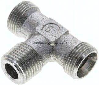 T-Schneidringverschraubung R 1/2"-15 L (M22x1,5), ohne Mutter & Schneidring, Stahl verzinkt