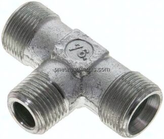 T-Schneidringverschraubung R 1/2"-16 S (M24x1,5), ohne Mutter & Schneidring, Stahl verzinkt
