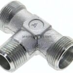 T-Schneidringverschraubung R 1/2"-18 L (M26x1,5), ohne Mutter & Schneidring, Stahl verzinkt