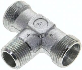 T-Schneidringverschraubung R 1/2"-18 L (M26x1,5), ohne Mutter & Schneidring, Stahl verzinkt