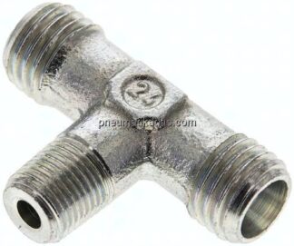 T-Schneidringverschraubung R 1/8"-6 L (M12x1,5), ohne Mutter & Schneidring, Stahl verzinkt