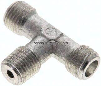 T-Schneidringverschraubung R 1/4"-6 S (M14x1,5), ohne Mutter & Schneidring, Stahl verzinkt