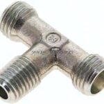 T-Schneidringverschraubung M 12x1,5 (konisch)-8 L (M14x1,5), ohne Mutter & Schneidring, Stahl verzin