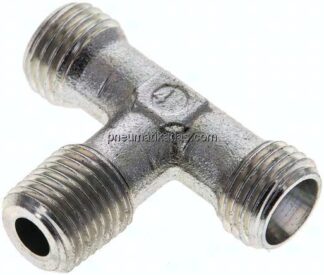 T-Schneidringverschraubung R 1/4"-8 L (M14x1,5), ohne Mutter & Schneidring, Stahl verzinkt