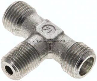 T-Schneidringverschraubung R 1/4"-8 S (M16x1,5), ohne Mutter & Schneidring, Stahl verzinkt