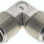 Winkel-Schneidringverschraubung 14 S (M22x1,5), ohne Mutter & Schneidring, Stahl verzinkt