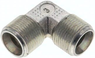 Winkel-Schneidringverschraubung 14 S (M22x1,5), ohne Mutter & Schneidring, Stahl verzinkt