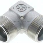 Winkel-Schneidringverschraubung 30 S (M42x2), ohne Mutter & Schneidring, Stahl verzinkt