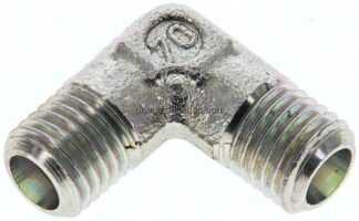 Winkel-Schneidringverschraubung 4 LL (M8x1), ohne Mutter & Schneidring, Stahl verzinkt