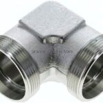 Winkel-Schneidringverschraubung 42 L (M52x2), ohne Mutter & Schneidring, Stahl verzinkt