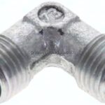 Winkel-Schneidringverschraubung 6 LL (M10x1), ohne Mutter & Schneidring, Stahl verzinkt