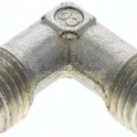Winkel-Schneidringverschraubung 6 S (M14x1,5), ohne Mutter & Schneidring, Stahl verzinkt