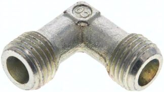 Winkel-Schneidringverschraubung 6 S (M14x1,5), ohne Mutter & Schneidring, Stahl verzinkt