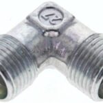 Winkel-Schneidringverschraubung 8 LL (M12x1), ohne Mutter & Schneidring, Stahl verzinkt