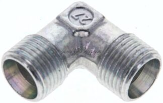 Winkel-Schneidringverschraubung 8 LL (M12x1), ohne Mutter & Schneidring, Stahl verzinkt