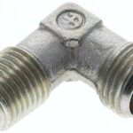 Winkel-Schneidringverschraub. M 14x1,5 (konisch)-10 L (M16x1,5), ohne Mutter & Schneidring, Stahl ve