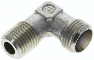 Winkel-Schneidringverschraub. M 14x1,5 (konisch)-10 L (M16x1,5), ohne Mutter & Schneidring, Stahl ve
