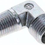 Winkel-Schneidringverschraub. R 1/4"-10 L (M16x1,5), ohne Mutter & Schneidring, Stahl verzinkt