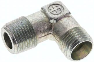Winkel-Schneidringverschraub. R 3/8"-10 L (M16x1,5), ohne Mutter & Schneidring, Stahl verzinkt