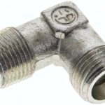 Winkel-Schneidringverschraub. R 3/8"-10 S (M18x1,5), ohne Mutter & Schneidring, Stahl verzinkt
