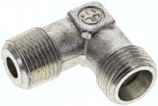 Winkel-Schneidringverschraub. R 3/8"-10 S (M18x1,5), ohne Mutter & Schneidring, Stahl verzinkt