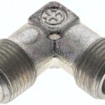Winkel-Schneidringverschraub. NPT 3/8"-10 S (M18x1,5), ohne Mutter & Schneidring, Stahl verzinkt