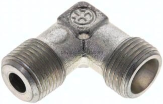 Winkel-Schneidringverschraub. NPT 3/8"-10 S (M18x1,5), ohne Mutter & Schneidring, Stahl verzinkt