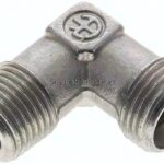 Winkel-Schneidringverschraub. M 16x1,5 (konisch)-12 L (M18x1,5), ohne Mutter & Schneidring, Stahl ve