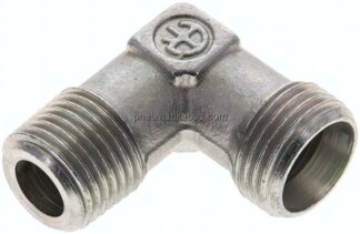 Winkel-Schneidringverschraub. M 16x1,5 (konisch)-12 L (M18x1,5), ohne Mutter & Schneidring, Stahl ve