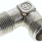 Winkel-Schneidringverschraub. R 3/8"-12 L (M18x1,5), ohne Mutter & Schneidring, Stahl verzinkt