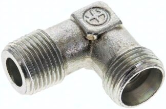 Winkel-Schneidringverschraub. R 3/8"-12 L (M18x1,5), ohne Mutter & Schneidring, Stahl verzinkt
