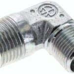 Winkel-Schneidringverschraub. R 1/2"-12 L (M18x1,5), ohne Mutter & Schneidring, Stahl verzinkt