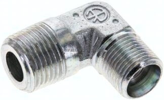 Winkel-Schneidringverschraub. R 1/2"-12 L (M18x1,5), ohne Mutter & Schneidring, Stahl verzinkt