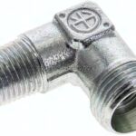 Winkel-Schneidringverschraub. R 1/4"-12 L (M18x1,5), ohne Mutter & Schneidring, Stahl verzinkt
