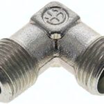 Winkel-Schneidringverschraub. NPT 3/8"-12 L (M18x1,5), ohne Mutter & Schneidring, Stahl verzinkt