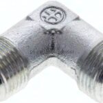 Winkel-Schneidringverschraub. M 18x1,5 (konisch)-12 S (M20x1,5), ohne Mutter & Schneidring, Stahl ve