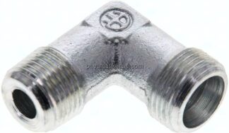 Winkel-Schneidringverschraub. M 18x1,5 (konisch)-12 S (M20x1,5), ohne Mutter & Schneidring, Stahl ve