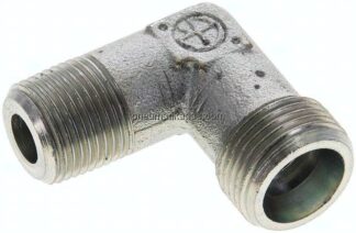 Winkel-Schneidringverschraub. R 3/8"-12 S (M20x1,5), ohne Mutter & Schneidring, Stahl verzinkt