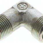 Winkel-Schneidringverschraub. NPT 3/8"-12 S (M20x1,5), ohne Mutter & Schneidring, Stahl verzinkt