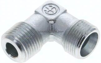 Winkel-Schneidringverschraub. NPT 1/2"-14 S (M22x1,5), ohne Mutter & Schneidring, Stahl verzinkt