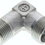 Winkel-Schneidringverschraub. M 18x1,5 (konisch)-15 L (M22x1,5), ohne Mutter & Schneidring, Stahl ve