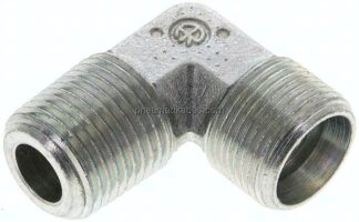 Winkel-Schneidringverschraub. NPT 1/2"-15 L (M22x1,5), ohne Mutter & Schneidring, Stahl verzinkt
