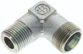 Winkel-Schneidringverschraub. NPT 1/2"-16 S (M24x1,5), ohne Mutter & Schneidring, Stahl verzinkt