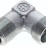 Winkel-Schneidringverschraub. M 22x1,5 (konisch)-18 L (M26x1,5), ohne Mutter & Schneidring, Stahl ve