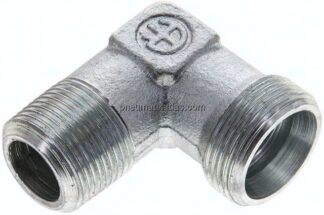 Winkel-Schneidringverschraub. M 22x1,5 (konisch)-18 L (M26x1,5), ohne Mutter & Schneidring, Stahl ve