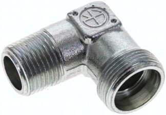 Winkel-Schneidringverschraub. R 1/2"-18 L (M26x1,5), ohne Mutter & Schneidring, Stahl verzinkt