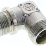 Winkel-Schneidringverschraub. G 3/4"-20 S (M30x2), ohne Mutter & Schneidring, Stahl verzinkt